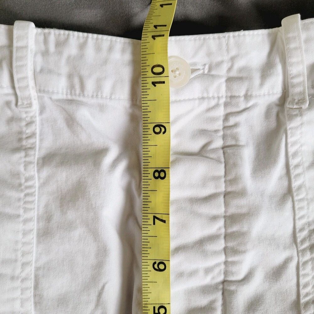 Nili Lotan Pants Issue 2609988 Womens Size 6 White Twill Wide Leg Button Fly - Picture 6 of 8